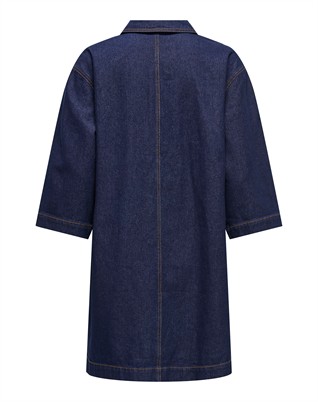 ONLMiles 3/4 Denim Kjole - Dark Blue Denim 